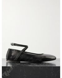 Brunello Cucinelli - Ballerinas Aus Strukturiertem-Leder Mit Zierperlen - Lyst