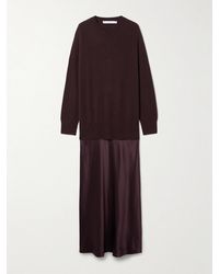 Christopher Esber - Monument Cashmere And Silk-Satin Maxi Dress - Lyst