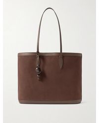Hunting Season - Beaded Leather-Trimmed Suede Tote - Lyst