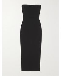 Alex Perry - Callan Strapless Crepe Midi Dress - Lyst