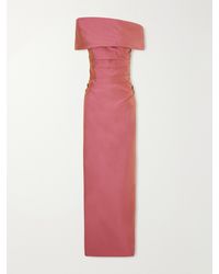 Marmar Halim - Off-The-Shoulder Gathered Taffeta Gown - Lyst