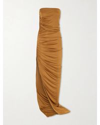 Rick Owens - Edfu Strapless Gathered Stretch-Jersey Gown - Lyst