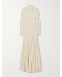 Isabel Marant - Gisole Paneled Pointelle-Knit Turtleneck Maxi Dress - Lyst