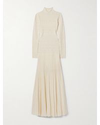Isabel Marant - Gisole Maxikleid Aus Strick Mit Stehkragen Und Pointelle-Details - Lyst