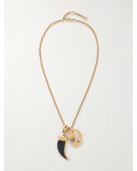Maison Mayle - Arpelle Horn Of Plenty-Plated, Crystal And Enamel Necklace - Lyst