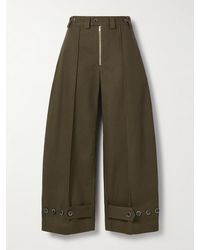 Christopher John Rogers - Hose Mit Weitem Bein Aus Baumwoll-Twill - Lyst