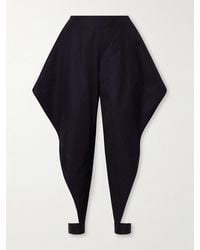 Alaïa - Triangle Cotton-Gabardine Wide-Leg Pants - Lyst