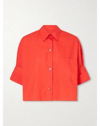 Twp - Next Ex Cropped Cotton Shirt - Lyst