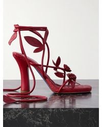 Burberry - Sandalen Aus Leder Mit Verzierungen - Lyst