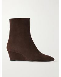 Aeyde - Mia Cap 55 Wedge Suede Ankle Boots - Lyst