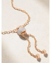 Pomellato - Iconica Rhodium-Plated 18-Karat Rose Diamond Necklace - Lyst