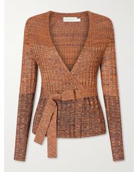 Zimmermann - Mouline Belted Ribbed-Knit Sweater - Lyst