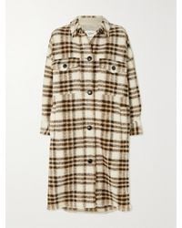 Isabel Marant - Fontizi Mantel Aus Einer Karierten Wollmischung - Lyst