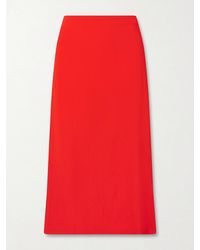 Tibi - Stretch-Crepe Midi Skirt - Lyst