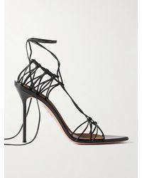 Aquazzura - Alex Rivière 105 Sandalen Aus Leder Mit Cut-Out - Lyst