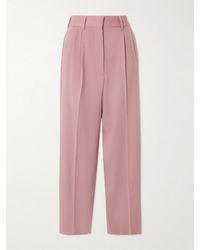 Blazé Milano - Fox Pleated Wool And Cashmere-Blend Tapered Pants - Lyst