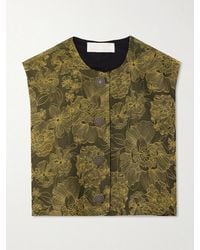 D'Estree - Hernan Cropped Embroidered Woven Vest - Lyst