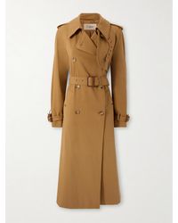 Chloé - Double-Breasted Belted Cotton-Gabardine Trench Coat - Lyst