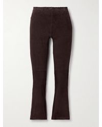 Stouls - Jp Twenty Cropped Suede Flared Leggings - Lyst