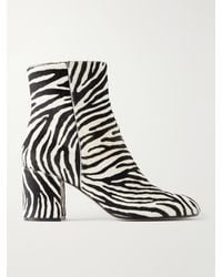 Gianvito Rossi - Joelle Pony 70 Zebra-Print Calf Hair Boots - Lyst