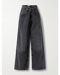 Agolde - Vana Tief Sitzende Jeans Mit Weitem Bein Und Falte - Lyst