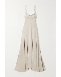 Peter Do Open-back Twill Maxi Dress - White