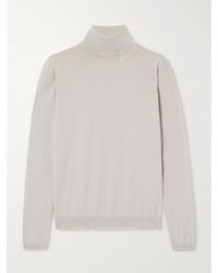 Brunello Cucinelli - Metallic Cashmere-Blend Turtleneck Sweater - Lyst