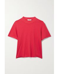 The Row Fedrino T-shirt Aus Biobaumwoll-jersey - Rot
