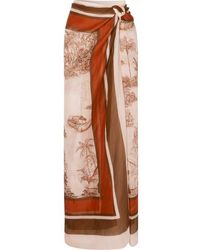 Johanna Ortiz Costa Del Sol Bedruckter Pareo Aus Einer Kaschmir-seidenmischung - Mehrfarbig