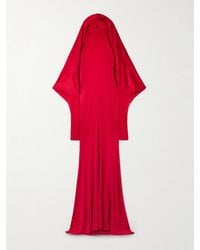 Salon 1884 - Dominique Silk-Satin Jersey Halterneck Gown - Lyst