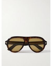 Tom Ford - Icon Tortoiseshell Aviator-Style Acetate Sunglasses - Lyst