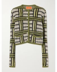 La DoubleJ - Check Wool-Blend Cardigan - Lyst