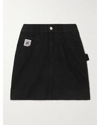 Bode - Knolly Brook Embroidered Denim Mini Skirt - Lyst
