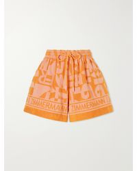 Zimmermann - Solstice Jacquard-Knit Cotton-Terry Shorts - Lyst
