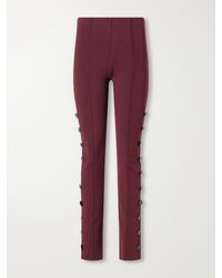 Proenza Schouler - Martina Button-Embellished Stretch-Jersey Skinny Pants - Lyst
