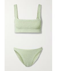 Hunza G + Net Sustain Xandra Seersucker Bikini - Green