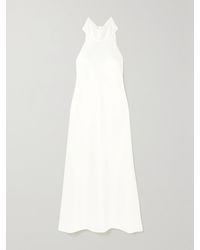 Galvan London - Sienna Halterneck Satin Midi Dress - Lyst