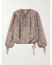 Dries Van Noten - Printed Silk-Satin Blouse - Lyst