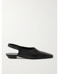KHAITE - Celia Leather Slingback Flats - Lyst
