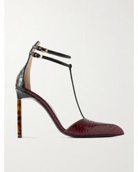 Tom Ford - Pumps Aus Leder Mit Schlangeneffekt - Lyst