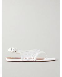 Alaïa - Fishnet Flat Sandals - Lyst