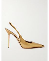 Paris Texas - Lidia 105 Mirrored-Leather Slingback Pumps - Lyst