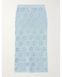 Calle Del Mar - Crocheted Midi Skirt - Lyst