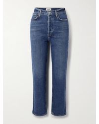 Agolde - '90S Pinch Waist Cropped High-Rise Straight-Leg Jeans - Lyst