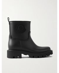 Moncler - Kickstream Leather And Shell Ankle Boots - Lyst
