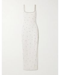 Clio Peppiatt - Droplet Embellished Beaded Stretch-Tulle Gown - Lyst