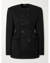 Wardrobe NYC - Rhw Double-Breasted Twill Mini Dress - Lyst
