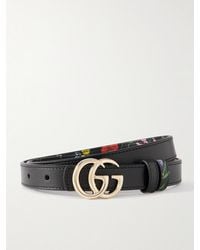 Gucci - Marmont Reversible Floral-Print Leather Belt - Lyst