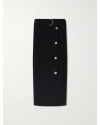 Proenza Schouler - Carine Belted Crepe De Chine Midi Skirt - Lyst