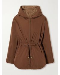 Max Mara - Hooded Belted Shell Jacket - Lyst
